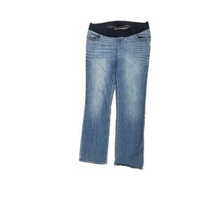 Liz Lange Maternity Bootcut Women's size 12 Dark Wash Blue Denim Jeans